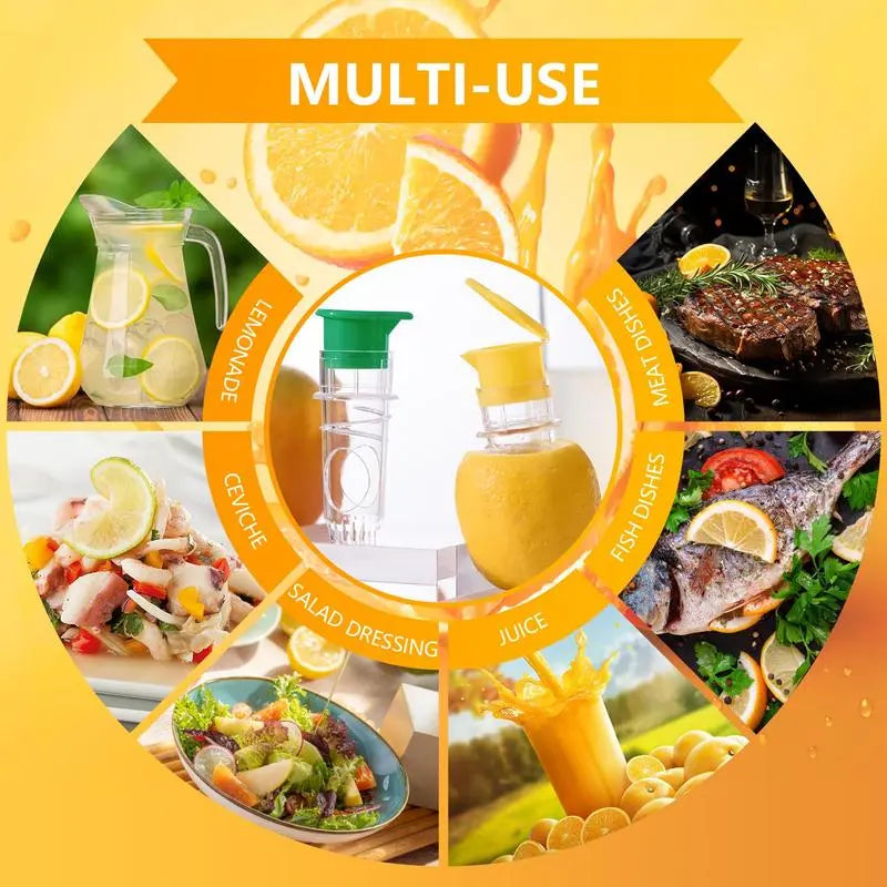 Portable Lemon Juicer - BPA-Free Plastic 2026 New Model Spiral Cap Manual Citrus Juicer For Cocktail Mixing & Lemon Juicing With Anti-Drip Cap
