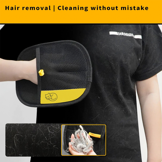 Anti-Static Gloves for Removing Pet Hair: Anti-static, double-sided lint-removing gloves, designed for cat and dog hair, ideal for grooming, hair removal, and cleaning