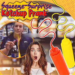 Squeeze-Surprise Ketchup Prank Bottle