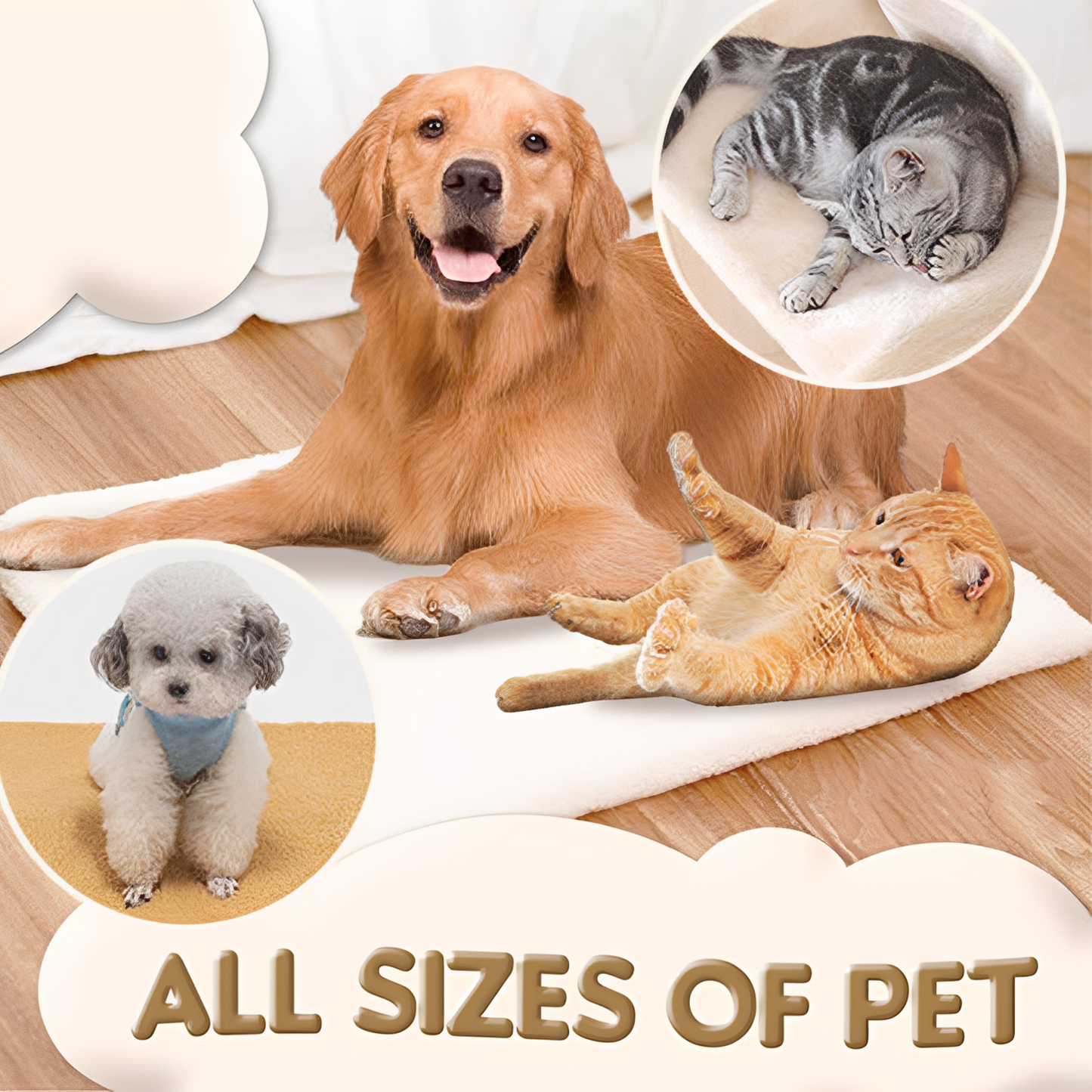 Self-Heating Cozy Pet Blanket Kennel