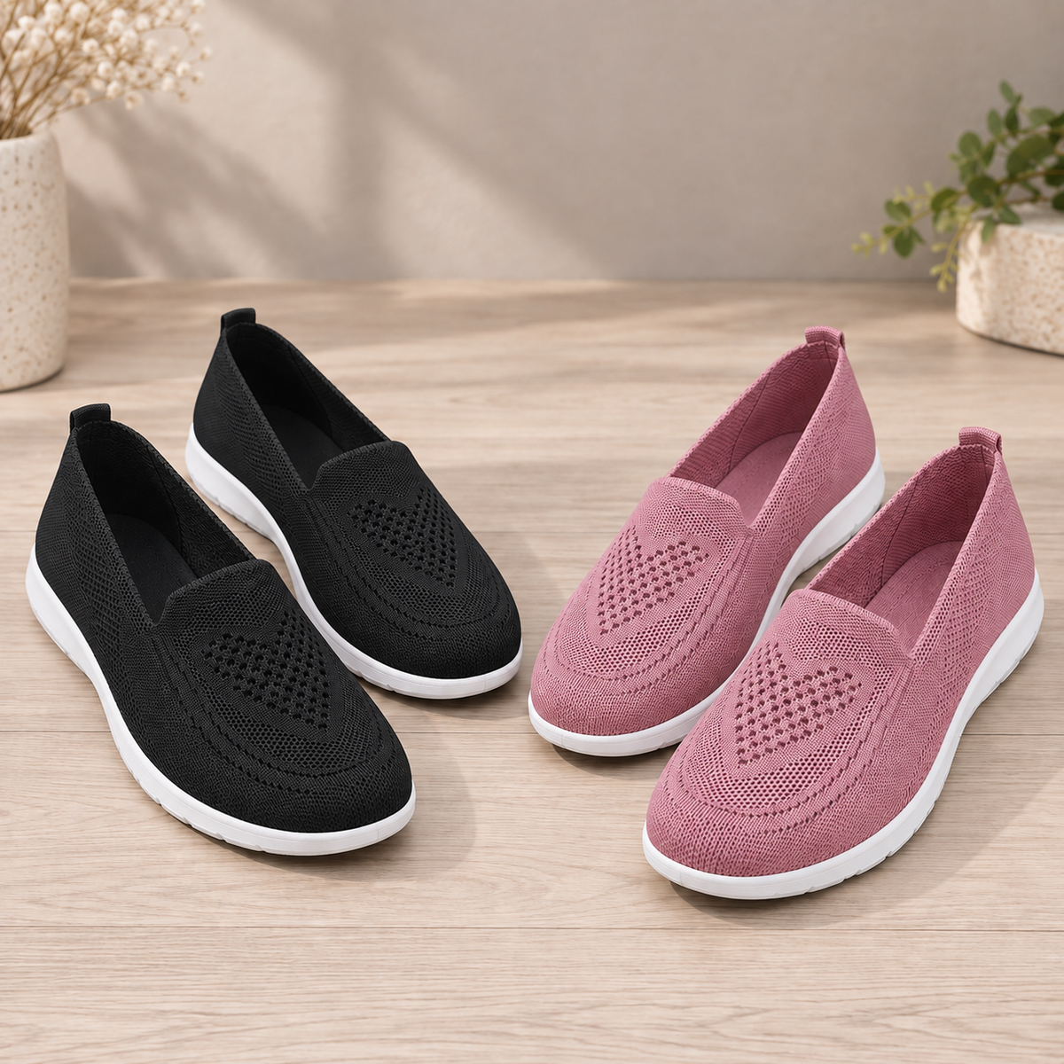 🔥LAST DAY: 70% OFF — 👟Step Into All-Day Comfort with Women’s Orthopedic Knit Slip-On Shoes