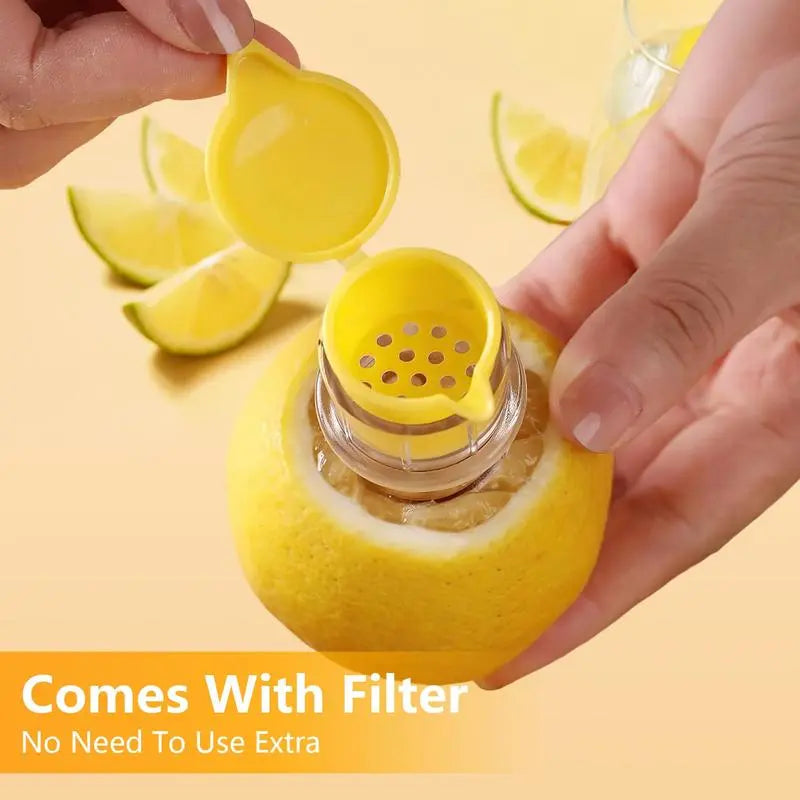 Portable Lemon Juicer - BPA-Free Plastic 2026 New Model Spiral Cap Manual Citrus Juicer For Cocktail Mixing & Lemon Juicing With Anti-Drip Cap