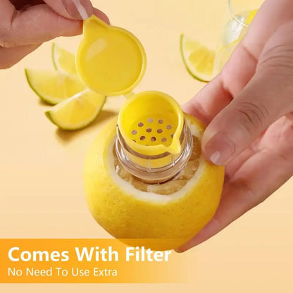 Portable Lemon Juicer - BPA-Free Plastic 2026 New Model Spiral Cap Manual Citrus Juicer For Cocktail Mixing & Lemon Juicing With Anti-Drip Cap